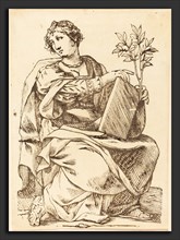 Jacques Stella (French, 1596 - 1657), Sibylla Agrippa, 1625, woodcut