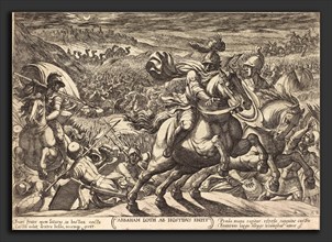 Antonio Tempesta (Italian, 1555 - 1630), Abraham makes the enemies flee who hold his nephew, 1613,