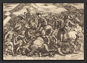 Antonio Tempesta (Italian, 1555 - 1630), The Defeat of the Amalikits by the Hebrews, 1613, etching