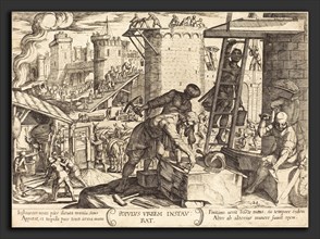 Antonio Tempesta (Italian, 1555 - 1630), The Israelites Rebuilding the Walls of Jerusalem, 1613,
