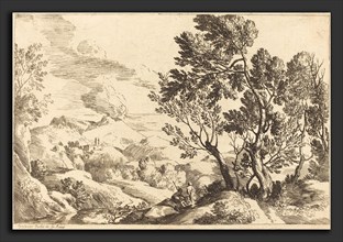Gaspard Dughet (French, 1615 - 1675), Roman Landscape, etching