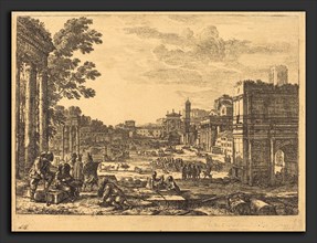 Claude Lorrain (French, 1604-1605 - 1682), The Roman Forum (Le Campo Vaccino), 1636, etching