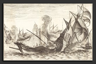 Jacques Callot (French, 1592 - 1635), The Second Naval Battle, c. 1614, engraving