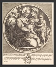 Jacques Callot after Andrea del Sarto (French, 1592 - 1635), The Holy Family, engraving