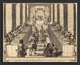 Abraham Bosse (French, 1602 - 1676), Banquet Given by the King to the New Knights, 1633, etching
