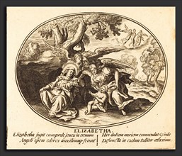 Balthasar Moncornet (French, c. 1600 - 1668), The Flight of Saint Elizabeth with the  Infant Saint