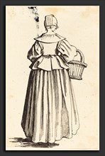 Israel Henriet after Jacques Callot (French, c. 1590 - 1661), Peasant Woman with Basket, Seen from
