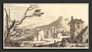 Sébastien Le Clerc I (French, 1637 - 1714), Landscape with Houses, 1673, etching