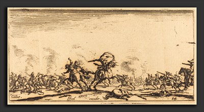 Jacques Callot (French, 1592 - 1635), The Cavalry Combat with Pistols, c. 1632-1634, etching