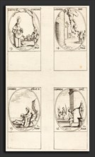 Jacques Callot (French, 1592 - 1635), St. Brice; St. Serapion; St. Eugenius; St. Edmund, etching