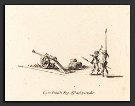 Jacques Callot (French, 1592 - 1635), Preparing to Fire the Cannon, 1634-1635, etching