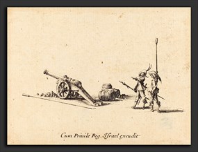 Jacques Callot (French, 1592 - 1635), Preparing to Fire the Cannon, 1634-1635, etching