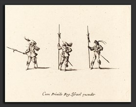 Jacques Callot (French, 1592 - 1635), Drill with Halberds, 1634-1635, etching