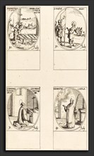 Jacques Callot (French, 1592 - 1635), Sts. Donatilla, Maxima & Secunda; St. Fabius; St. John