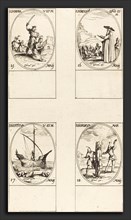 Jacques Callot (French, 1592 - 1635), St. Dympna; St. Peregrinus; St. Restituta; St. Dioscorus,