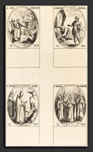 Jacques Callot (French, 1592 - 1635), St. Job, Prophet; St. Gangulphus; St. Epiphanius; St. Mary of