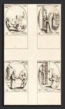 Jacques Callot (French, 1592 - 1635), St. Potentiana; St. Dunstan; St. Yvo; St. Bernardinus of