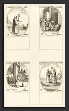 Jacques Callot (French, 1592 - 1635), St. Maurus; St. John Calybite;  St. Marcellus; St. Honoratus,