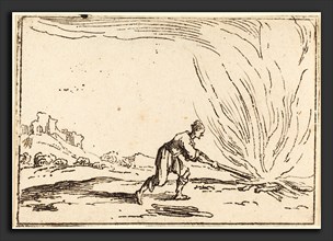 Jacques Callot (French, 1592 - 1635), Man Attending a Fire, etching