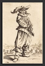 Jacques Callot (French, 1592 - 1635), Soldier with Feathered Hat, c. 1620-1623, etching