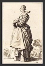 Jacques Callot (French, 1592 - 1635), Noble Woman in Profile with her Hands in a Muff, c.
