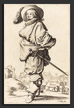 Jacques Callot (French, 1592 - 1635), Noble Man with Fur Plastron, c. 1620-1623, etching