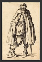 Jacques Callot (French, 1592 - 1635), Beggar with Crutches and Sack, c. 1622, etching