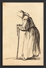Jacques Callot (French, 1592 - 1635), Beggar Woman with Rosary, c. 1622, etching