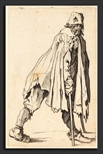 Jacques Callot (French, 1592 - 1635), Beggar with Crutches and Cap, c. 1622, etching