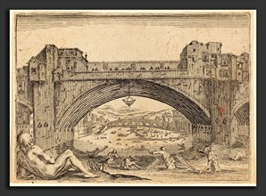 Jacques Callot (French, 1592 - 1635), Ponte Vecchio, Florence, c. 1622, etching