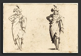 Jacques Callot (French, 1592 - 1635), Gentleman Viewed from the Front with Hand on Hip, c. 1622,