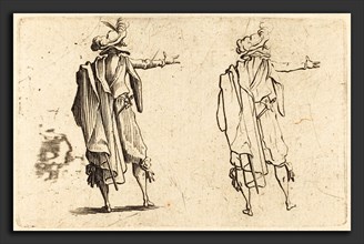 Jacques Callot (French, 1592 - 1635), Man seen from Behind with His Right Arm Extended, c. 1622,