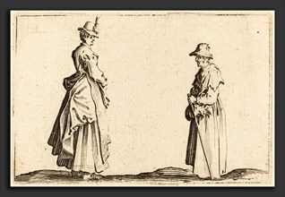 Jacques Callot (French, 1592 - 1635), Two Women in Profile, c. 1622, etching