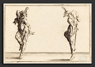 Jacques Callot (French, 1592 - 1635), Two Pantaloons Dancing, c. 1622, etching