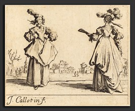 Jacques Callot (French, 1592 - 1635), Two Society Women, c. 1623, etching