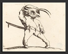 Jacques Callot (French, 1592 - 1635), Masked Man with Twisted Feet, c. 1622, etching and engraving