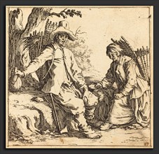 Jacques Callot (French, 1592 - 1635), Peasant Couple at Rest, c. 1621, etching
