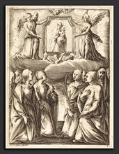 Jacques Callot (French, 1592 - 1635), The Adoration of the Virgin and Child, 1608-1611, engraving