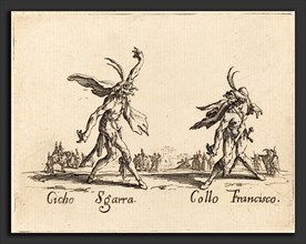 Jacques Callot (French, 1592 - 1635), Cicho Sgarra and Collo Francisco, c. 1622, etching