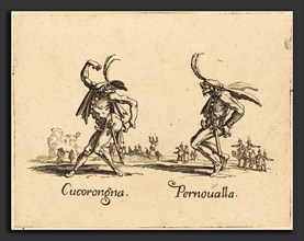Jacques Callot (French, 1592 - 1635), Cucorongna and Pernoualla, c. 1622, etching