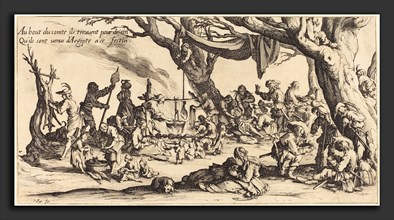 Jacques Callot (French, 1592 - 1635), The Feast of the Bohemians, 1621, etching and engraving
