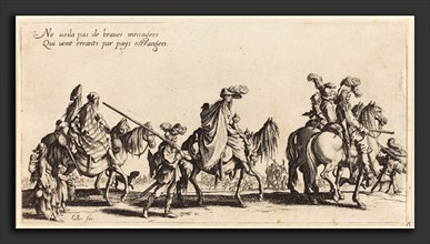 Jacques Callot (French, 1592 - 1635), The Bohemians Marching: The Vanguard, 1621, etching and