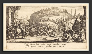 Jacques Callot (French, 1592 - 1635), The Carrying of the Cross, c. 1618, etching and engraving