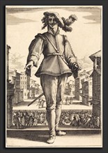 Jacques Callot (French, 1592 - 1635), Il Capitano, or L'Innamorato, 1618-1620, etching and