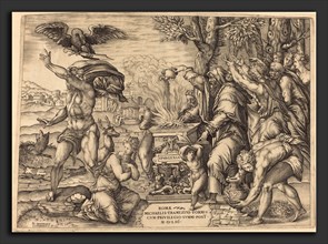 Nicolaus Beatrizet (French, 1515 - 1565 or after), The Sacrifice of Iphigenia, etching
