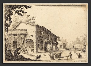 Jacques Callot (French, 1592 - 1635), Courtyard of a Farm, c. 1617, etching