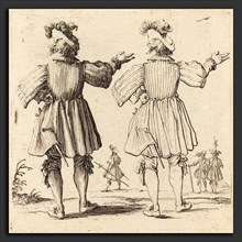 Jacques Callot (French, 1592 - 1635), Officer with Plume, Seen from Behind, 1617 and 1621, etching