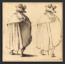Jacques Callot (French, 1592 - 1635), Man in Cloak, Seen from Behind, 1617 and 1621, etching