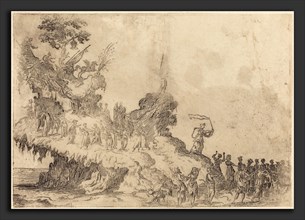 after Jacques Callot, The Float of Mount Parnassus, etching