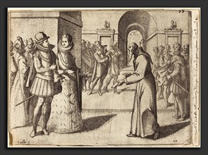 Jacques Callot (French, 1592 - 1635), A Capucin bringing the thanks of the King of Bavaria [recto],